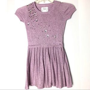 Justice lavander embellished short sleeve dress 6